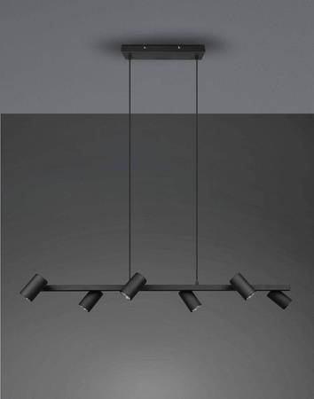 Trio lampa wisząca (reflektorki) Marley 6xGU10 czarna 302400632