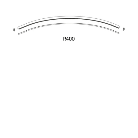 Nowodvorski szynoprzewód natynkowy 1-fazowy Nano-Lvm Curve 76,5 cm czarny 11737