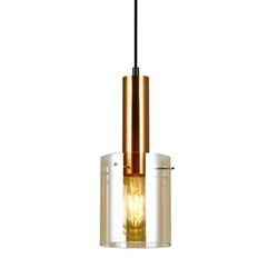 Italux lampa wisząca Sardo E27 mosiężna PND-5581-1-BRO+AMB