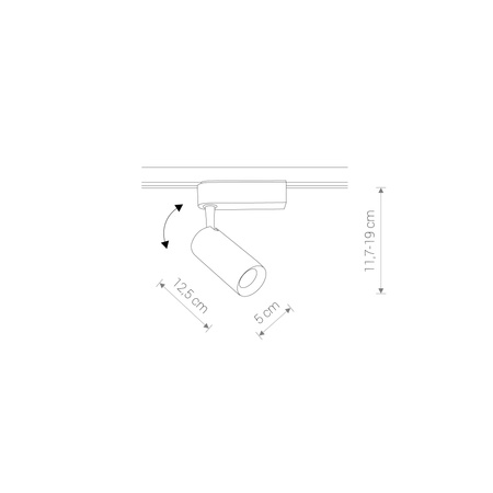 Nowodvorski lampa szynowa Profile Iris 12W 950lm 3000K czarna 9001