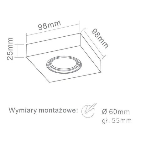Orlicki Design oczko stropowe Astro Claro GU10 chrom OR83248