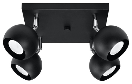 Sollux plafon (reflektorki) Oculare 4 4xGU10 czarny SL.0446