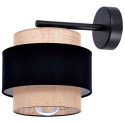 Kaja kinkiet Gato E27 czarno/beżowy K-5234