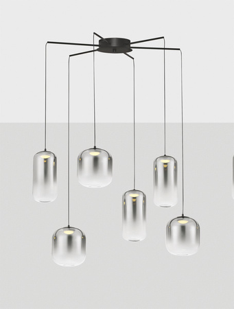 Luces Exclusivas lampa wisząca LED Anuco Ø 72 cm 25W 2792lm 3000K IP20 czarna LE44614