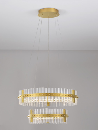 Luces Exclusivas lampa wisząca LED Mayo ściemnialna Ø 60 cm 67W 5709lm 3500K IP20 złota LE44226