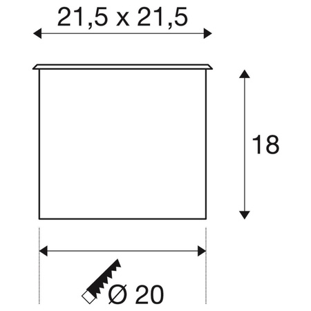 SLV oczko chodnikowe Dasar GU10/ES111 stalowe IP67 229234