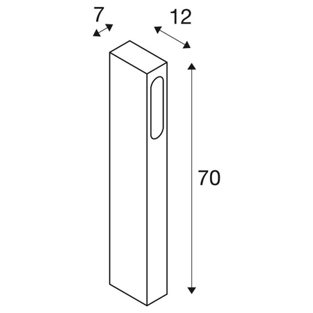 SLV lampa stojąca zewnętrzna LED Slotbox 70 8,7W 160lm 3000K antracytowa 70cm IP44 232145