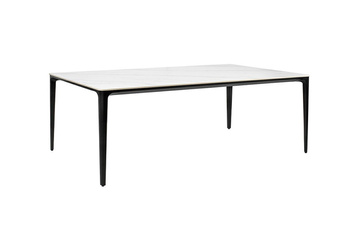 King Home Stół SLIM 200x120 biały, czarny -         ceramiczny marmur, aluminium KH1501100237