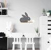 Candellux kinkiet dziecięcy LED z półką IQ Kids Rabbit 4W 200lm 4000K szary/biały 21-84743