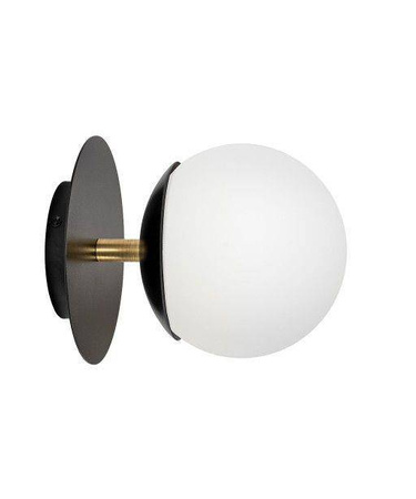 Ummo kinkiet Plaat C E27 czarny z mosiądzem PLC12300