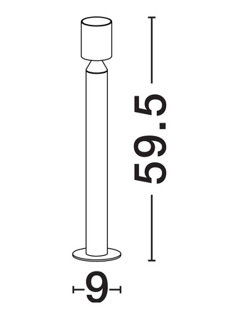 Luces Exclusivas lampa stojąca zewnętrzna LED Huancayo Ø 9 cm 6W 277lm 3000K IP65 wys. 59,5 cm czarna LE73759