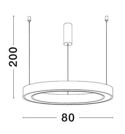 Luces Exclusivas lampa wisząca LED Milpa ściemnialna Ø 80 cm 50W 2968lm 3000K IP20 złota LE43281