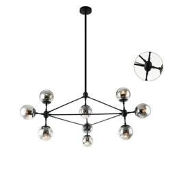 Orlicki Design żyrandol / lampa wisząca Bao Nero fume 10xE27 czarna OR80056