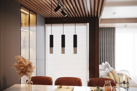 Sollux lampa wisząca Loopez 1 GU10 czarna/chrom SL.0940