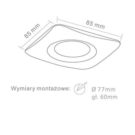 Orlicki Design łazienkowe łazienkowe oczko stropowe Bello Bianco GU10 białe OR83323
