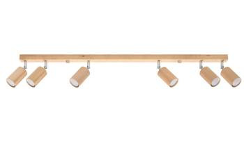 Sollux plafon (reflektorki) Berg 6 6xGU10 drewniany SL.1043