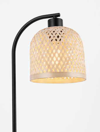 Luces Exclusivas lampka biurkowa Talitas E27 1x12W IP20 wys. 41 cm czarno/naturalna LE44512