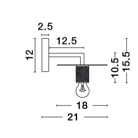 Luces Exclusivas kinkiet LED Bajio E27 1x12W IP20 złoty LE43611