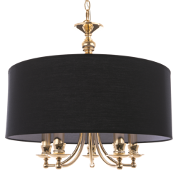 CosmoLight żyrandol / lampa wisząca Abu Dhabi 5xE14 czarno/złota P05896AU