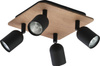 TK Lighting plafon (reflektorki) Top Wood 4xGU10 czarno/drewniany 3293