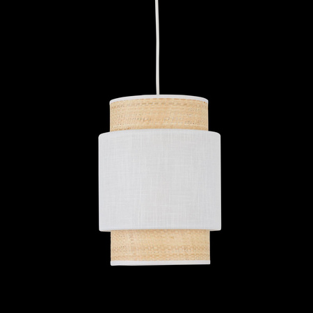 TK Lighting lampa wisząca Boho E27 biało/naturalna 5652