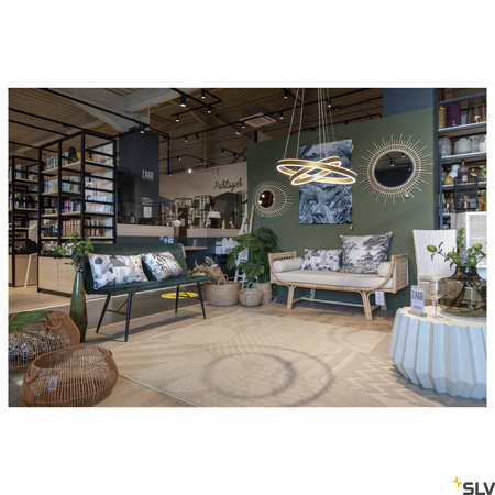 SLV lampa wisząca LED One Double Phase 35W 1270lm 2700/3000K 130° ściemnialna mosiężna Ø60cm 1005178