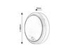Rabalux plafon Hitura z czujnikiem ruchu LED 15W 1350lm 4000K czarno/biały IP54 77028