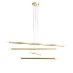 Aldex żyrandol / lampa wisząca Tubo 8 8xE14 mosiężna 1072P40