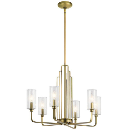 Quintiesse lampa wisząca Kimrose 6xE14 mosiężna QN-KIMROSE6-BNB
