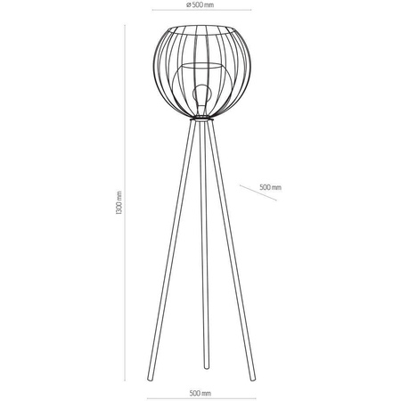 TK Lighting lampa podłogowa Universo E27 grafitowa 174cm 5057