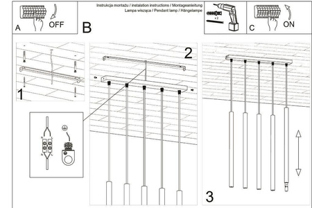 Sollux lampa wisząca Pastelo 5 5xG9 biała SL.0468