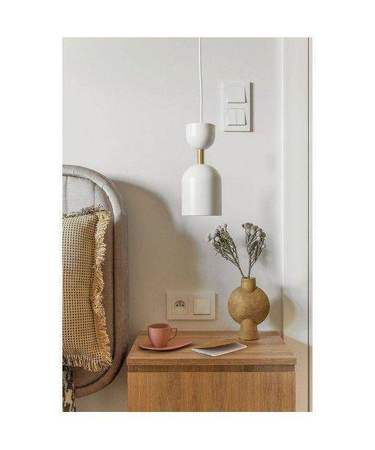 Ummo lampa wisząca Supuru GU10 biała z mosiężną rurką SUA131P0