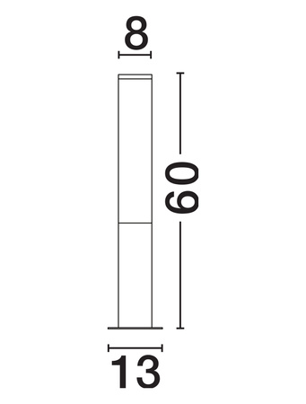 Luces Exclusivas lampa stojąca zewnętrzna Elalto Ø 13 cm 14W 643lm 3000K IP54 wys. 60 cm czarna LE73808