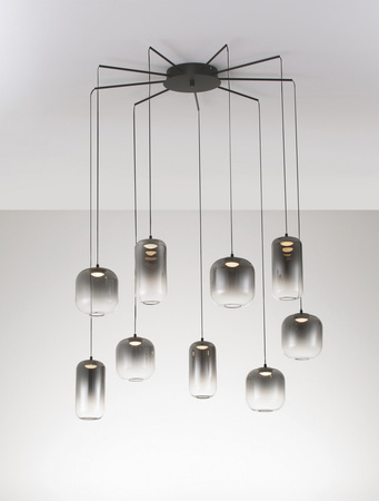 Luces Exclusivas lampa wisząca LED Anuco Ø 82 cm 36W 3766lm 3000K IP20 czarna LE44615