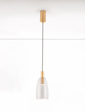 Luces Exclusivas lampa wisząca LED Iquitos Ø 14,5 cm 7W 192lm 3000K IP20 złota LE44847