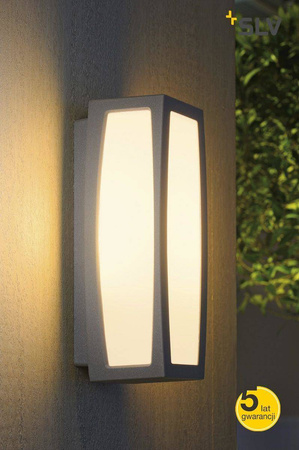 Spotline/SLV kinkiet zewnętrzny Meridian Box E27 szary IP54 230044