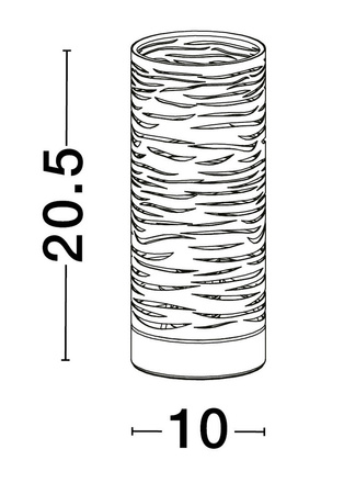 Luces Exclusivas lampa stołowa LED Barra Ø10 cm E14 1x5W IP20 czarno/złota LE43438