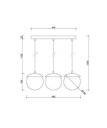 Ummo lampa wisząca Kuul A 3xG9 czarna KLA322P0