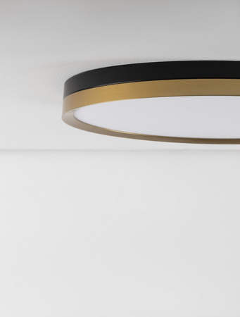 Luces Exclusivas lampa sufitowa LED Bane Ø 50 cm 37W 2198lm 3000K IP20 czarno/złota LE43229