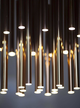 Maxlight lampa wisząca LED Organic I 33x1W + 4x3W 2200lm 3000K ściemnialna złota Ø62cm P0242D