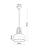 Sollux lampa wisząca Casco E27 biało/czarna SL.0387