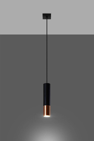 Sollux lampa wisząca Loopez 1 GU10 czarno/miedziana SL.0946