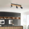 TK Lighting plafon (reflektorki) Top Wood 2xGU10 czarno/drewniany 3291