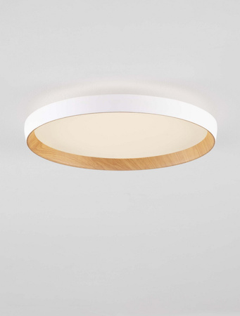 Luces Exclusivas lampa sufitowa LED Vinamar ściemnialna Ø 40 cm 36W 3157lm 2700-3000K IP20 biało/drewniana LE44888