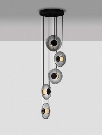 Luces Exclusivas lampa wisząca LED Huacaraje ściemnialna Ø 40 cm 40W 1100lm 3000K IP20 czarna LE44830