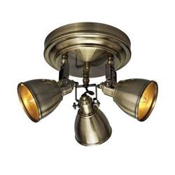 Markslojd plafon (reflektorki) Fjällbacka 3xE14 mosiądz 104050