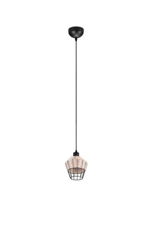 RL lampa wisząca Borka E27 czarno/naturalna R31261036