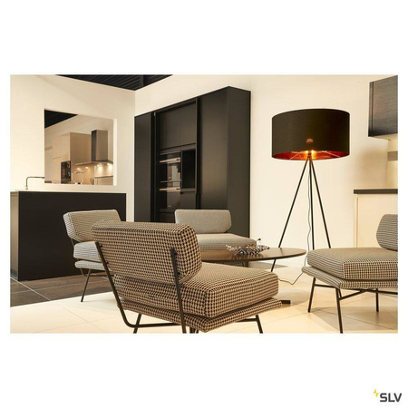 SLV lampa podłogowa Fenda E27 czarna bez klosza 133cm 155490