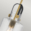 Quintiesse lampa wisząca Kitner E27 czarno/mosiężna QN-KITNER-P-NBR