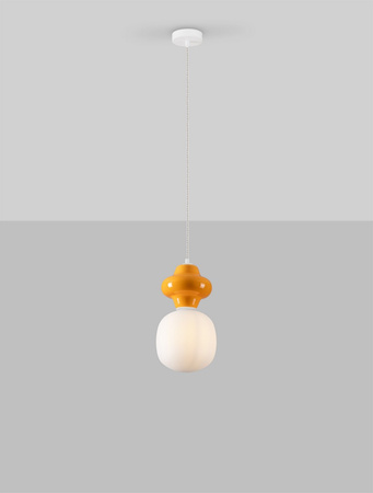 Luces Exclusivas lampa wisząca LED Vilrosa Ø 18 cm E14 1x5W IP20 pomarańczowa LE44556